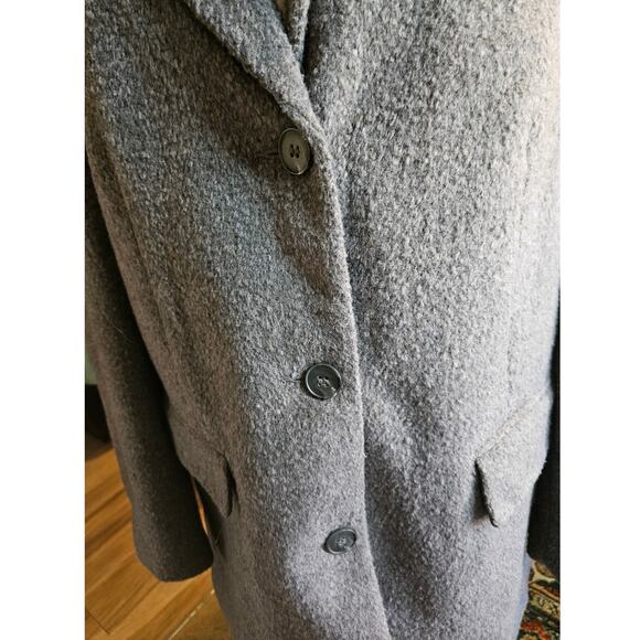Women's Coat Jacket US 8 TopShop New Gray Brushed Dropped Shoulder Notch Collar - Picture 4 of 10